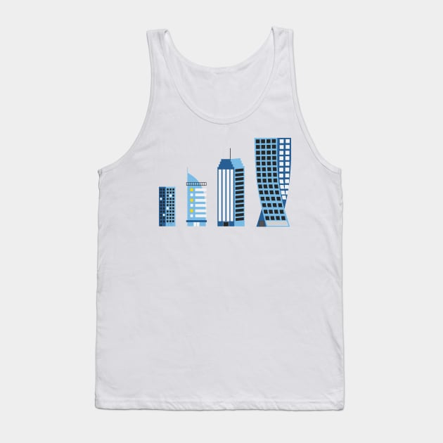 Rows of skyscrapers Tank Top by opiro